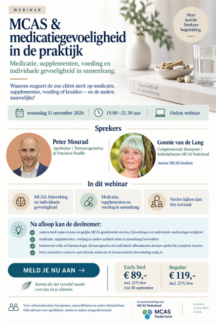 Webinar MCAS & medicatiegevoeligheid in de praktijk